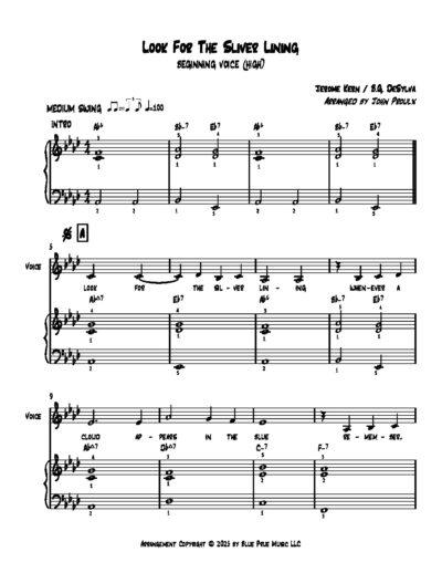 Look for the Silver Lining-Beginner Voice (high)