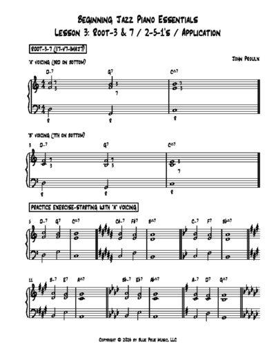Beginning Jazz Piano Essentials: Lesson 3